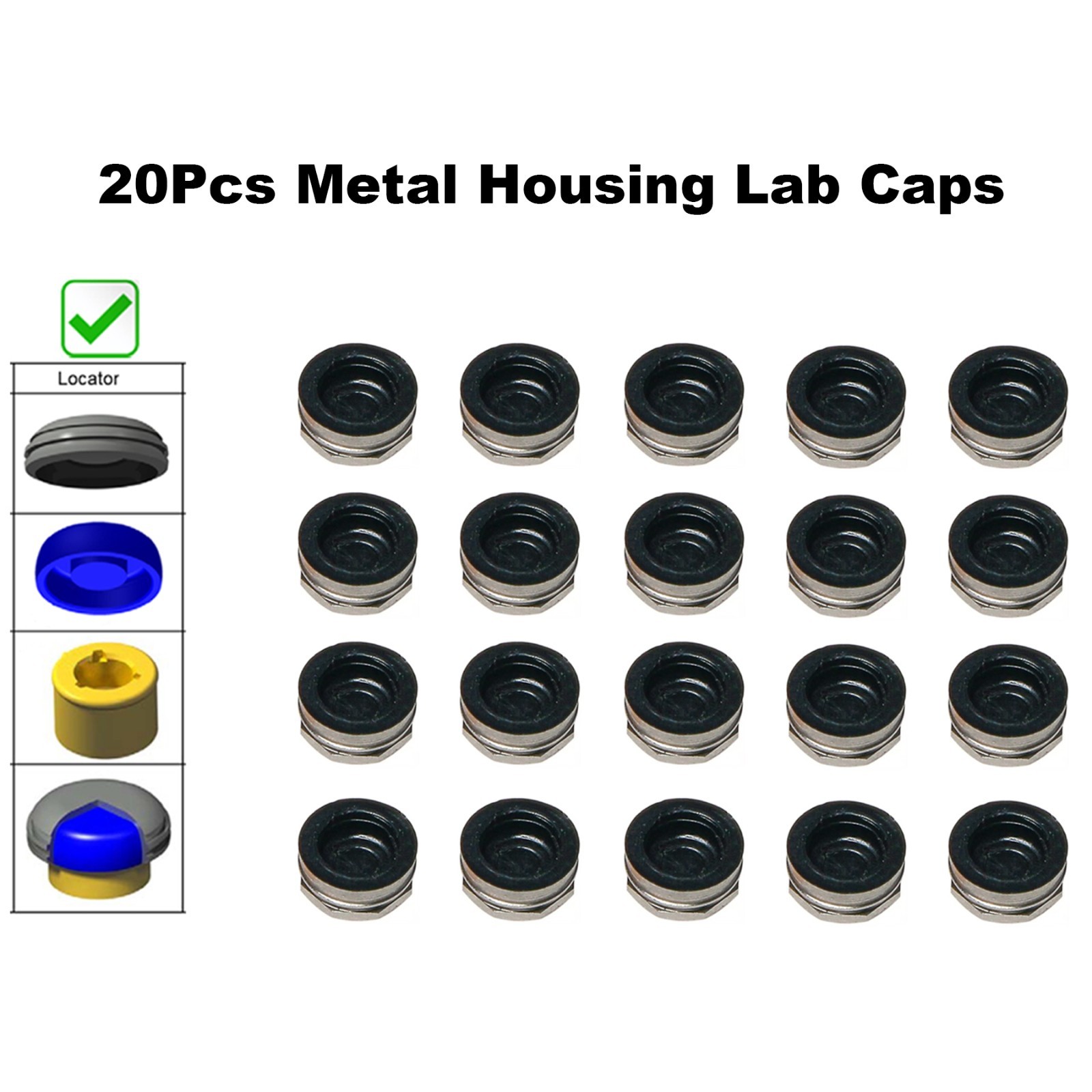 US 20Pcs Overdenture Abutment Retention Caps For Dental Locator Inserts Implant