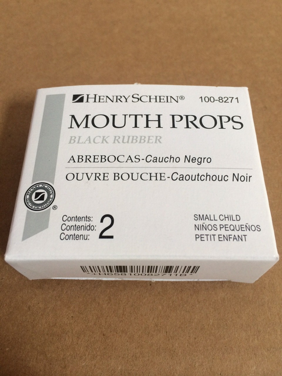 DENTAL MOUTH PROP BLACK BITE BLOCK RUBBER SMALL CHILD LATEX FREE 2/ BOX ,