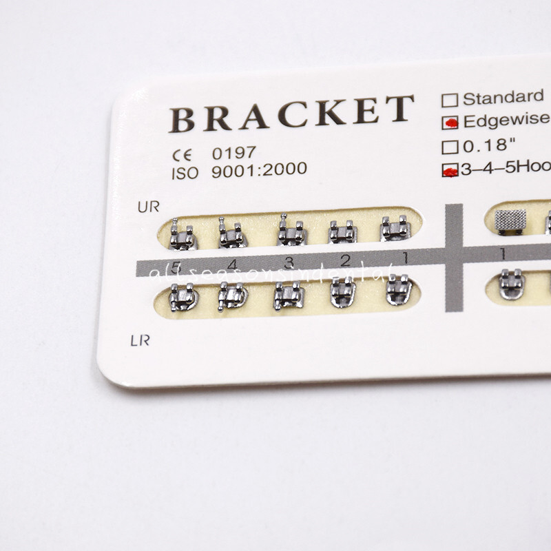 1 Bag Dental Orthodontic Metal Brackets Braces Mini Slot.018/022 No/3 /345 Hooks