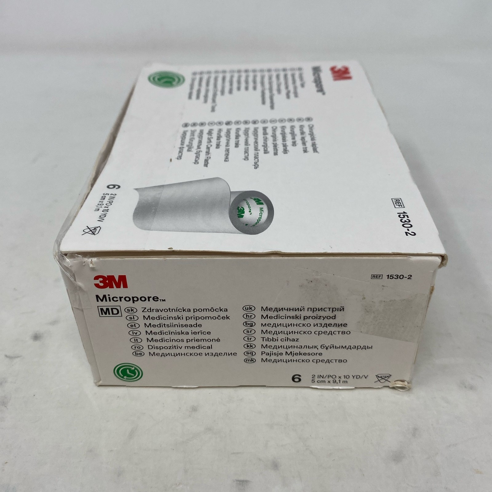 3M Micropore Paper Tape White 2″ x 10yd, Box of 6 Rolls