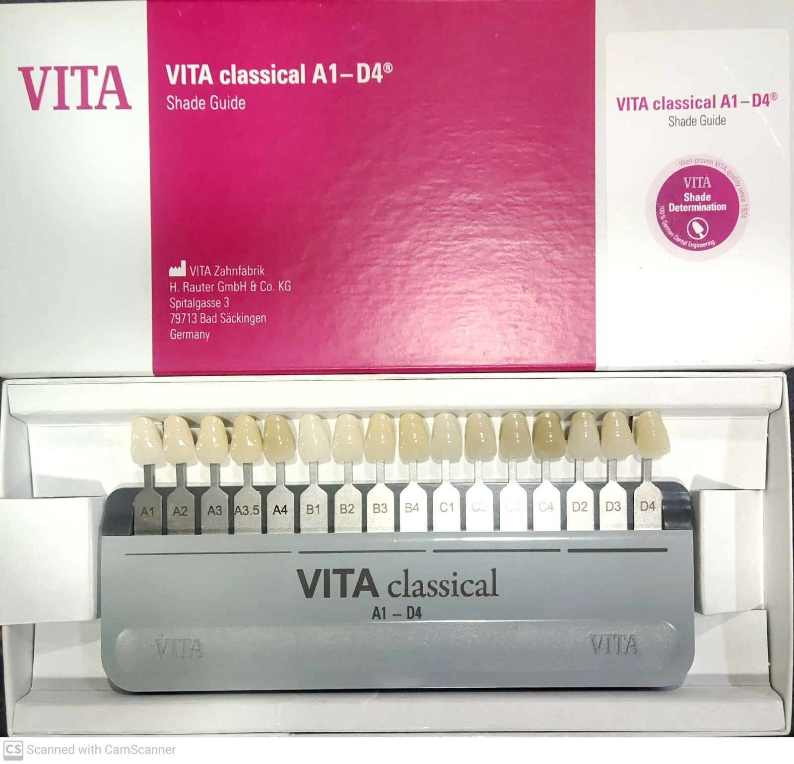 VITA 100% Original Classical Tooth ShadeGuide 16 Authentic Colours A1-D4 GERMANY
