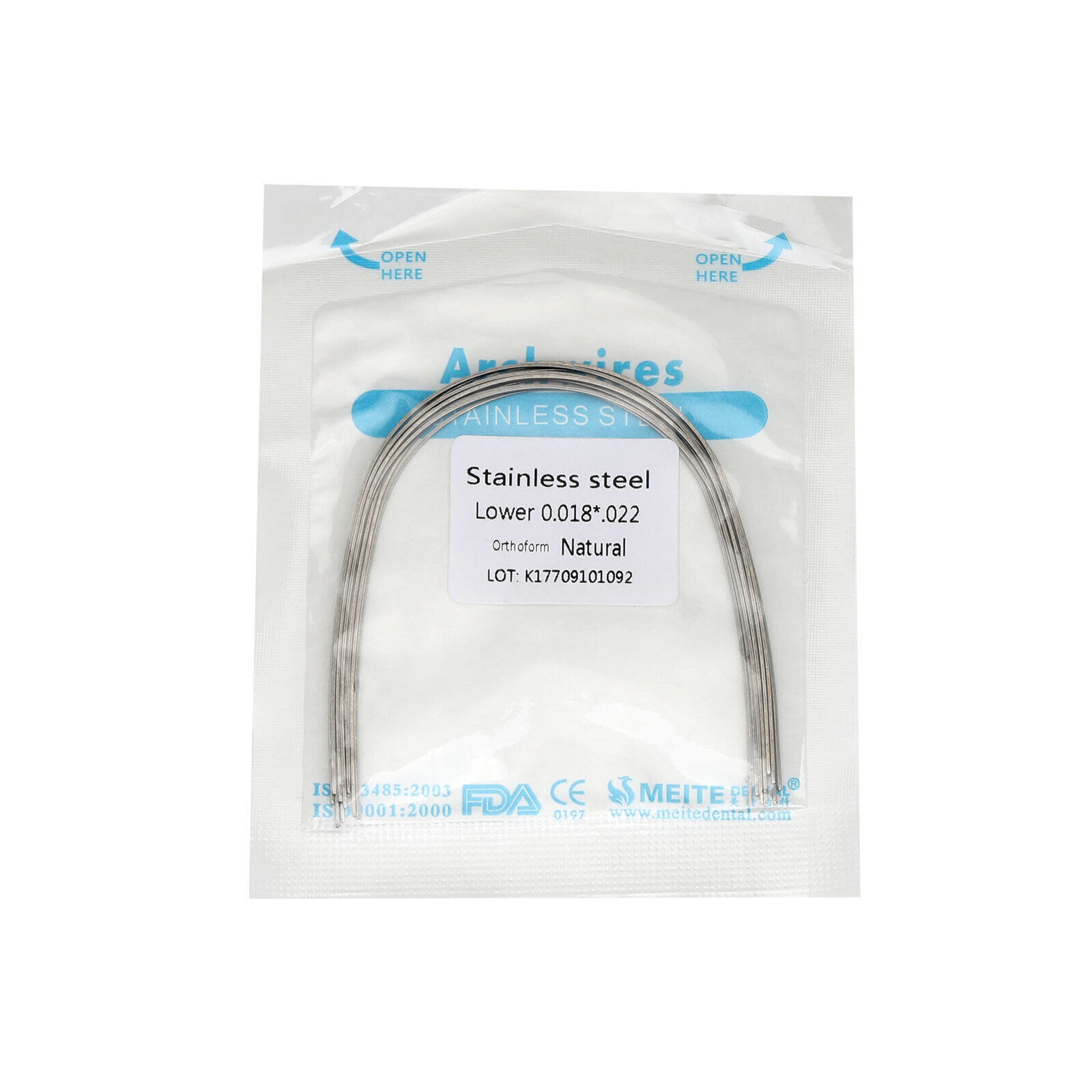10 Pcs/pack Dental Orthodontic Stainless Steel Round/Rectangular Arch Wire Ovoid