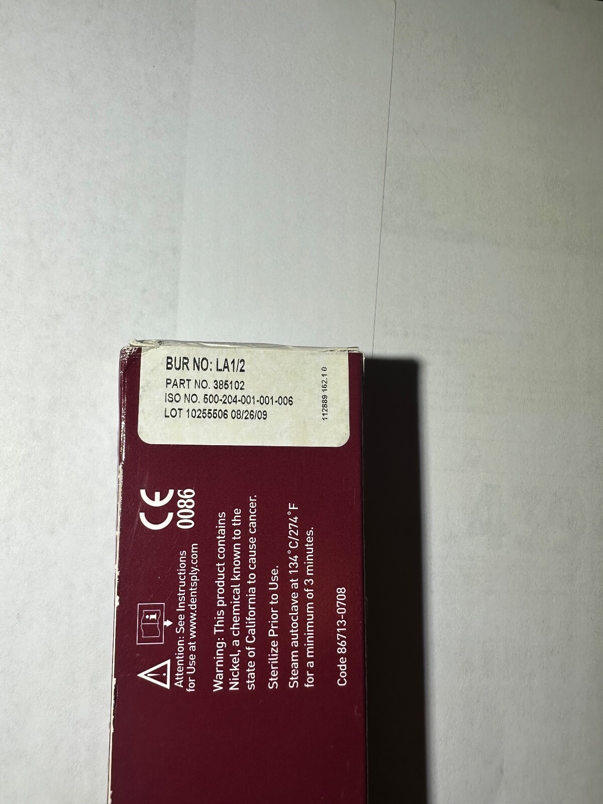 NEW Genuine Midwest Regular Carbide Burs 100 pack by DENTSPLY LA1/2