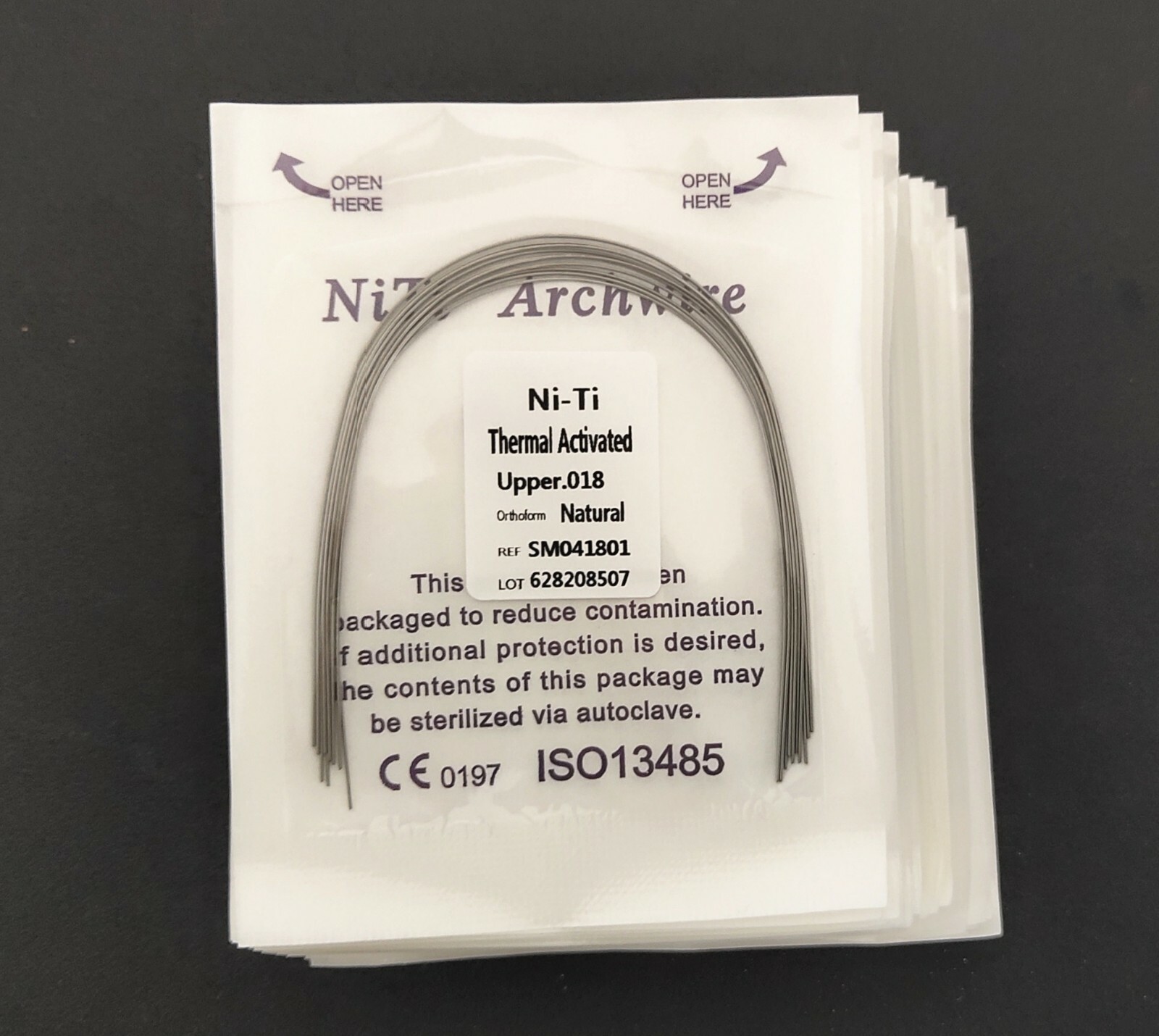 200Packs Dental Thermal Activated Niti Round Arch Wires Nature Form 10pcs/pack