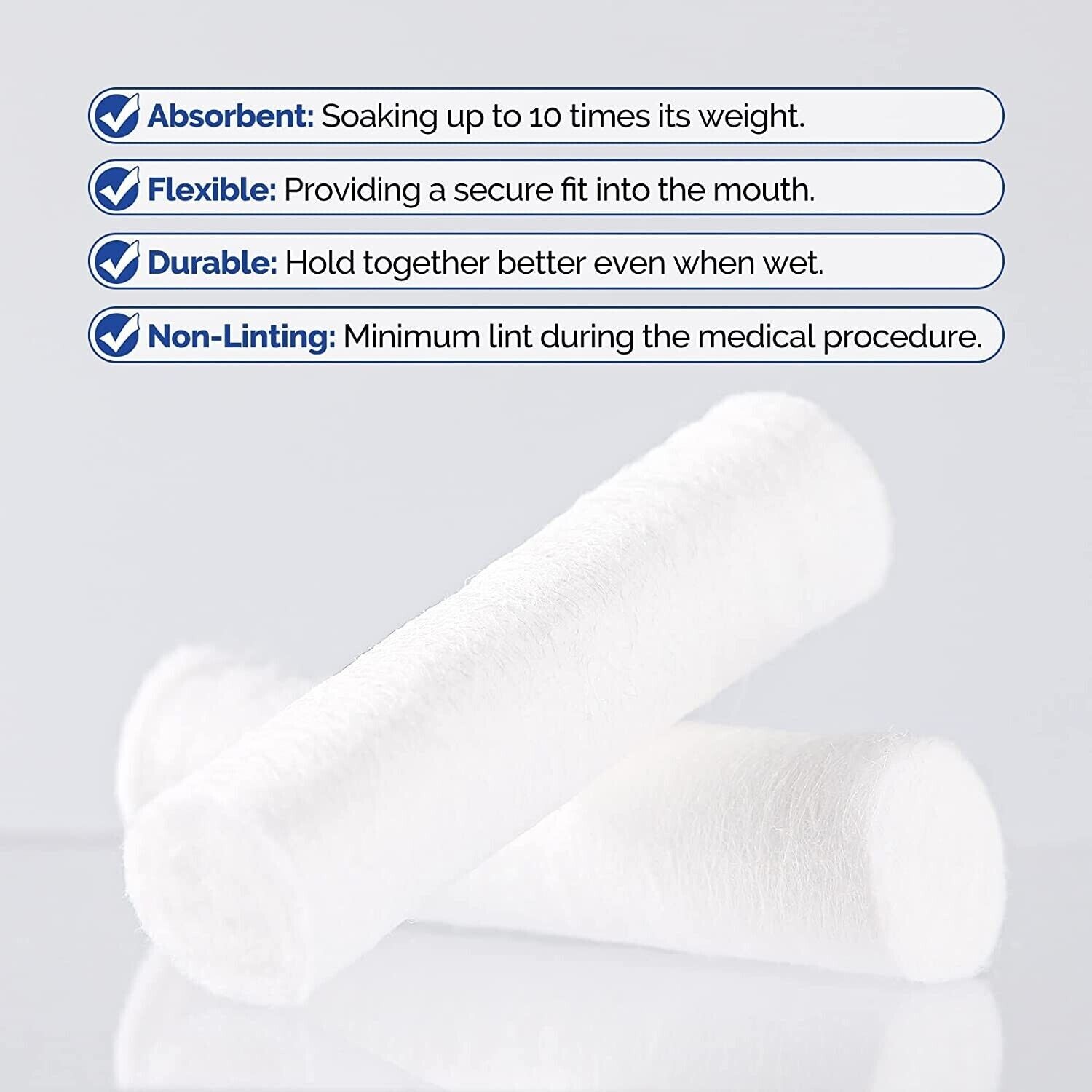 2000PCS Dental Cotton Rolls 1.5″x3/8″ Nosebleed Plug Non-Sterile High Absorbet