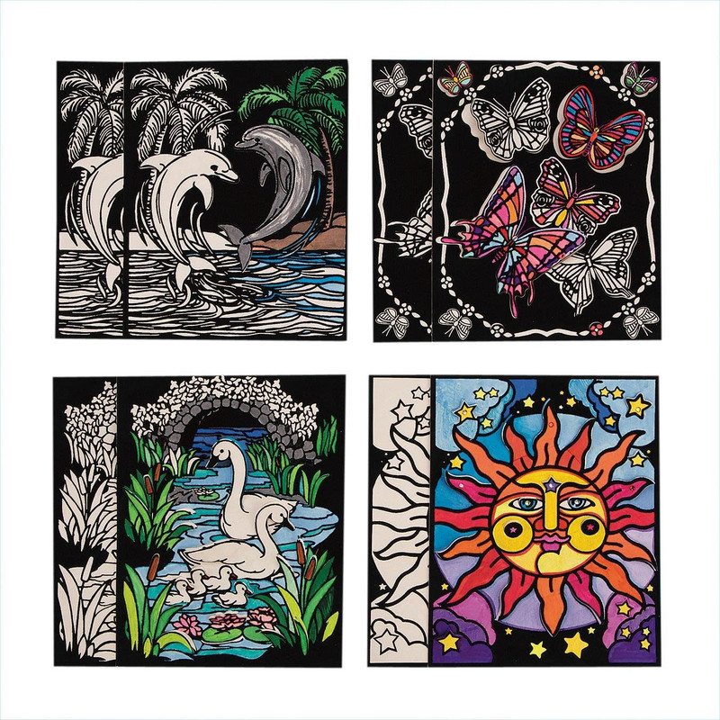 S&S Worldwide Velvet Art 3-D Posters Pack Of 24 Ps1383
