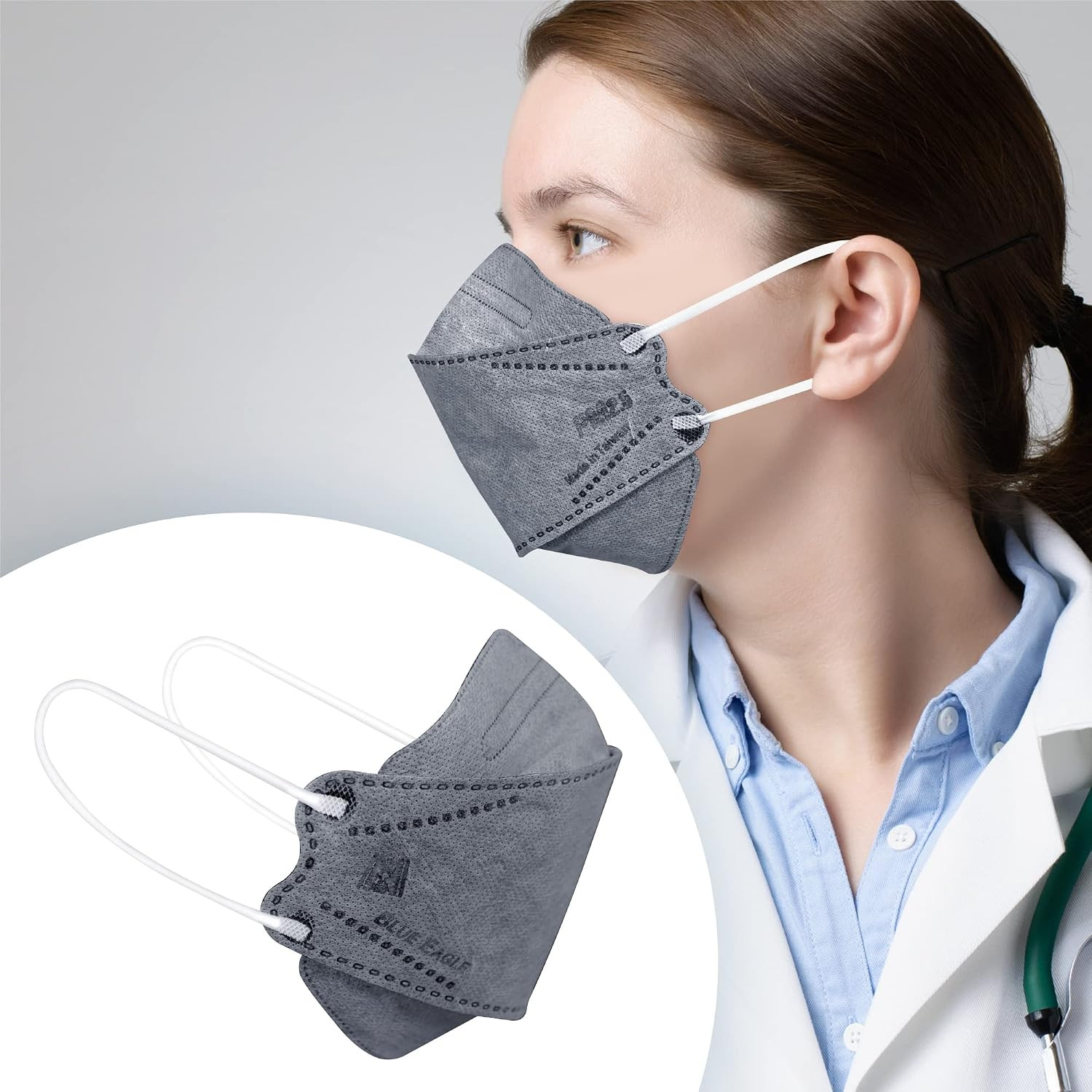 5-PLY Blueeagle Disposable Face Mask | 3D-Structure | PM 2.5 | Soft Inner Layer