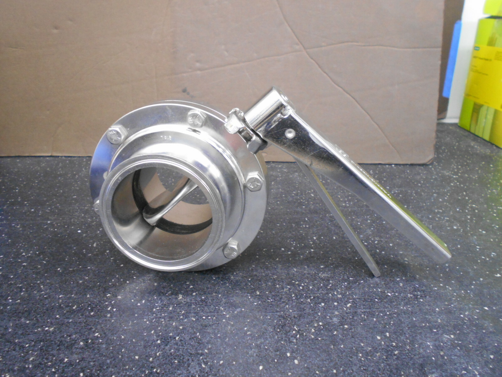 CHERRY BURRELL 3″ 316L SS HAND LEVER SANITARY BUTTERFLY VALVE