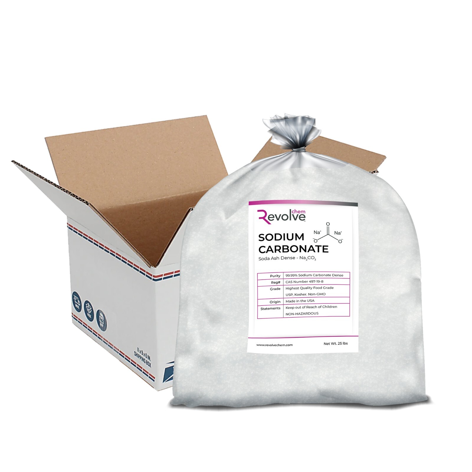 Bulk Soda Ash 50 lbs. Pure 99.99% Sodium Carbonate Dense-Ph increaser