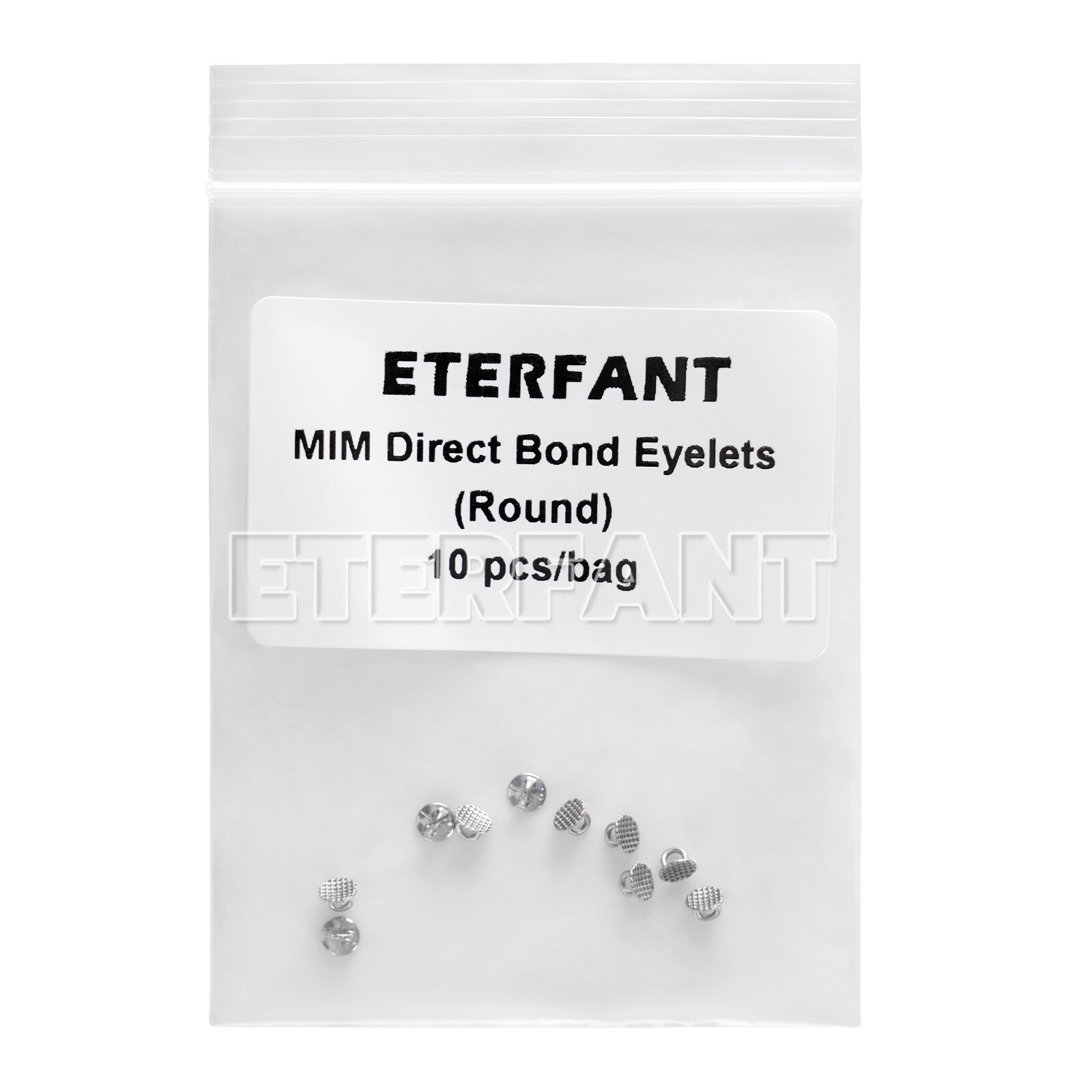 10PCs ETERFANT Dental Ortho Lingual Button Bondable MIM Direct Eyelet Round Base