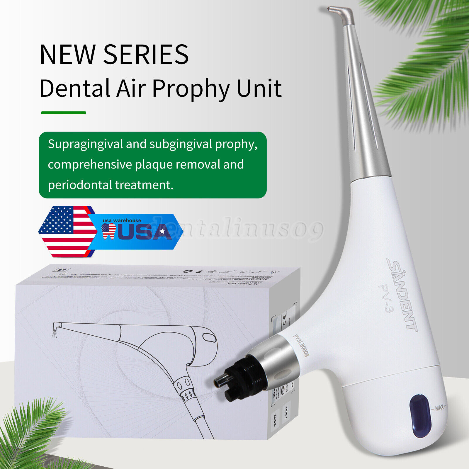 USA Dental Air Flow Teeth Polishing Polisher Handpiece Hygiene Prophy Jet 4 Hole