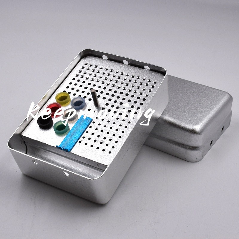 180 Holes Dental Endo Box FG Files Bur Holder Autoclave Organizer Box Ruler