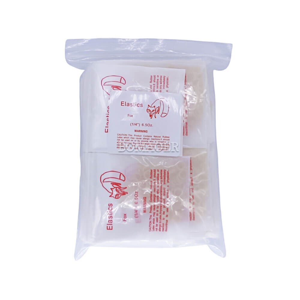 Dental Orthodontic Band Elastics Rubber Bands 1/4″ 6.5OZ Fox 50pcs/bag 50 bags