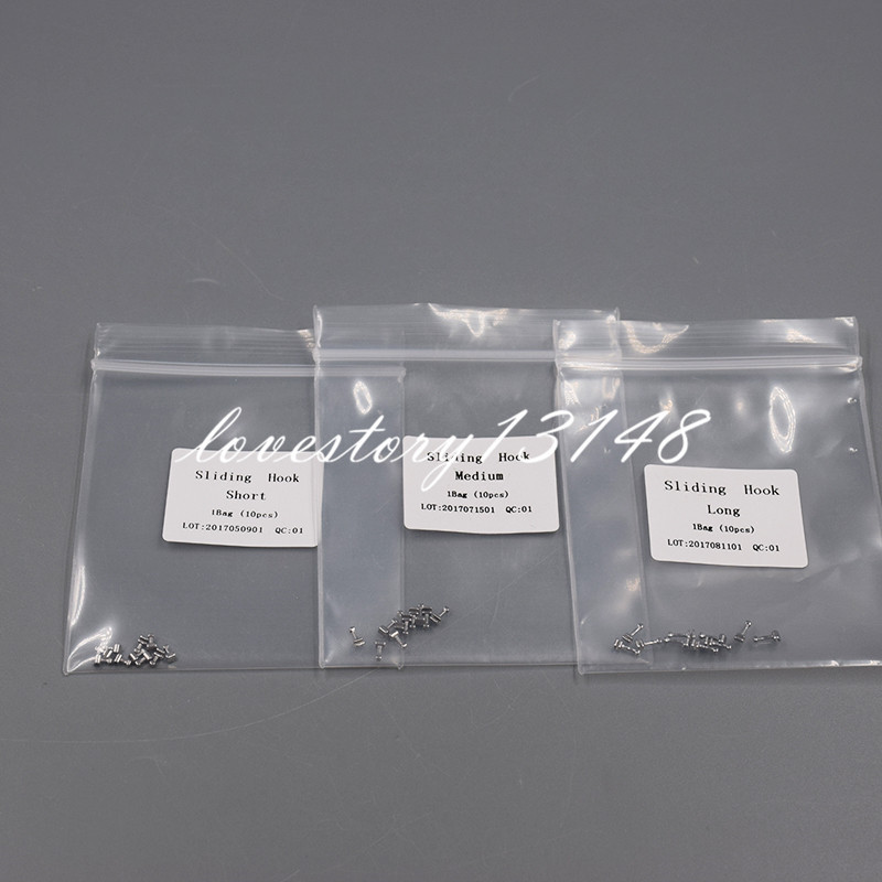 100 Pcs Dental Orthodontic Crimpable Hook Hooks Medium/Long/Short 10 Pcs/pack
