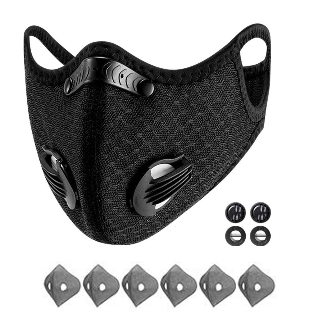 Half Face Cover Respirator Mask With Filters Anti Pollution Reusable Facepiece