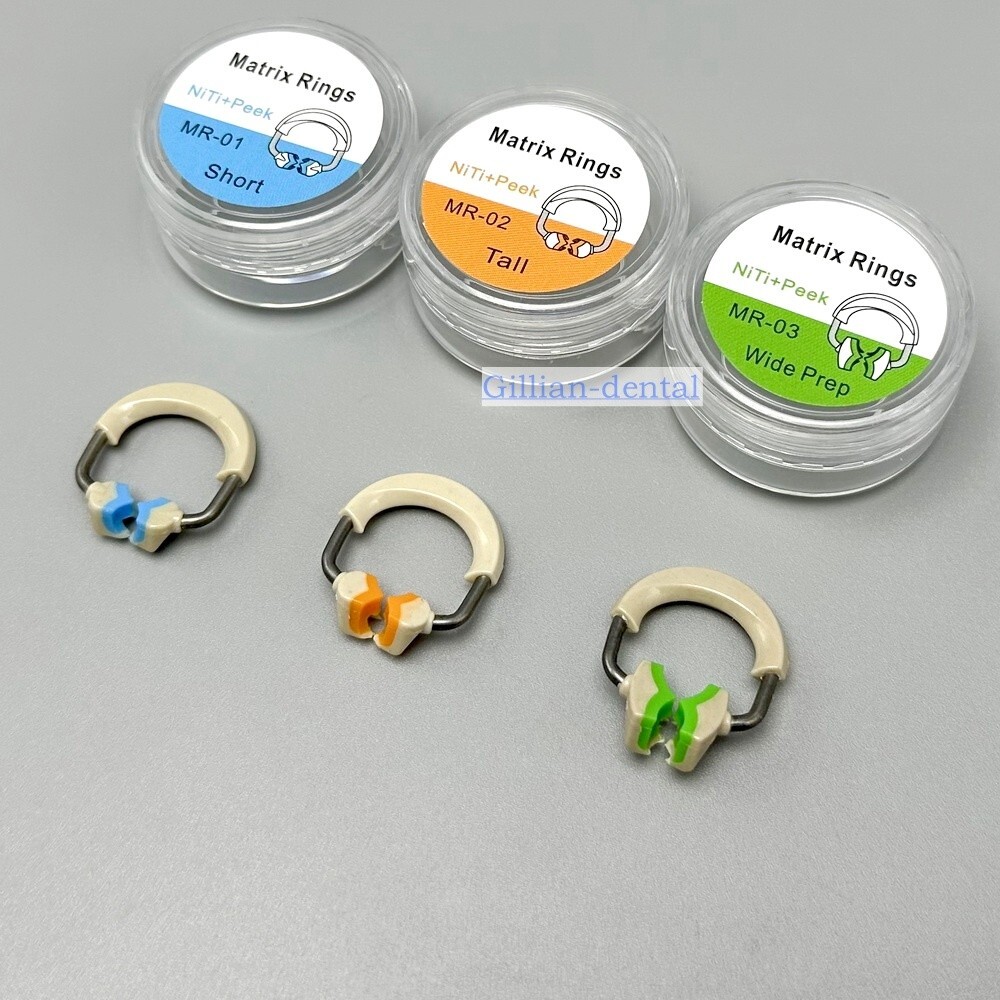 Dental Ortho Sectional Matrix System Nickel Titanium Alloy Matrices Clip Ring