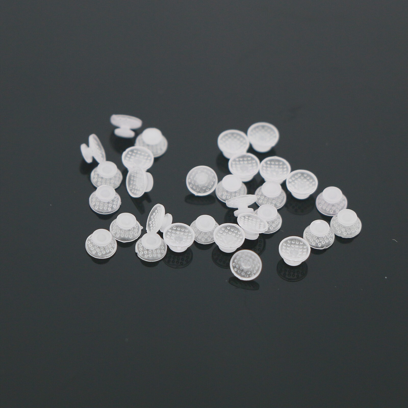 10 Pcs/Pack Dental Orthodontic Ceramic Clear Lingual Button Bondable Round Base