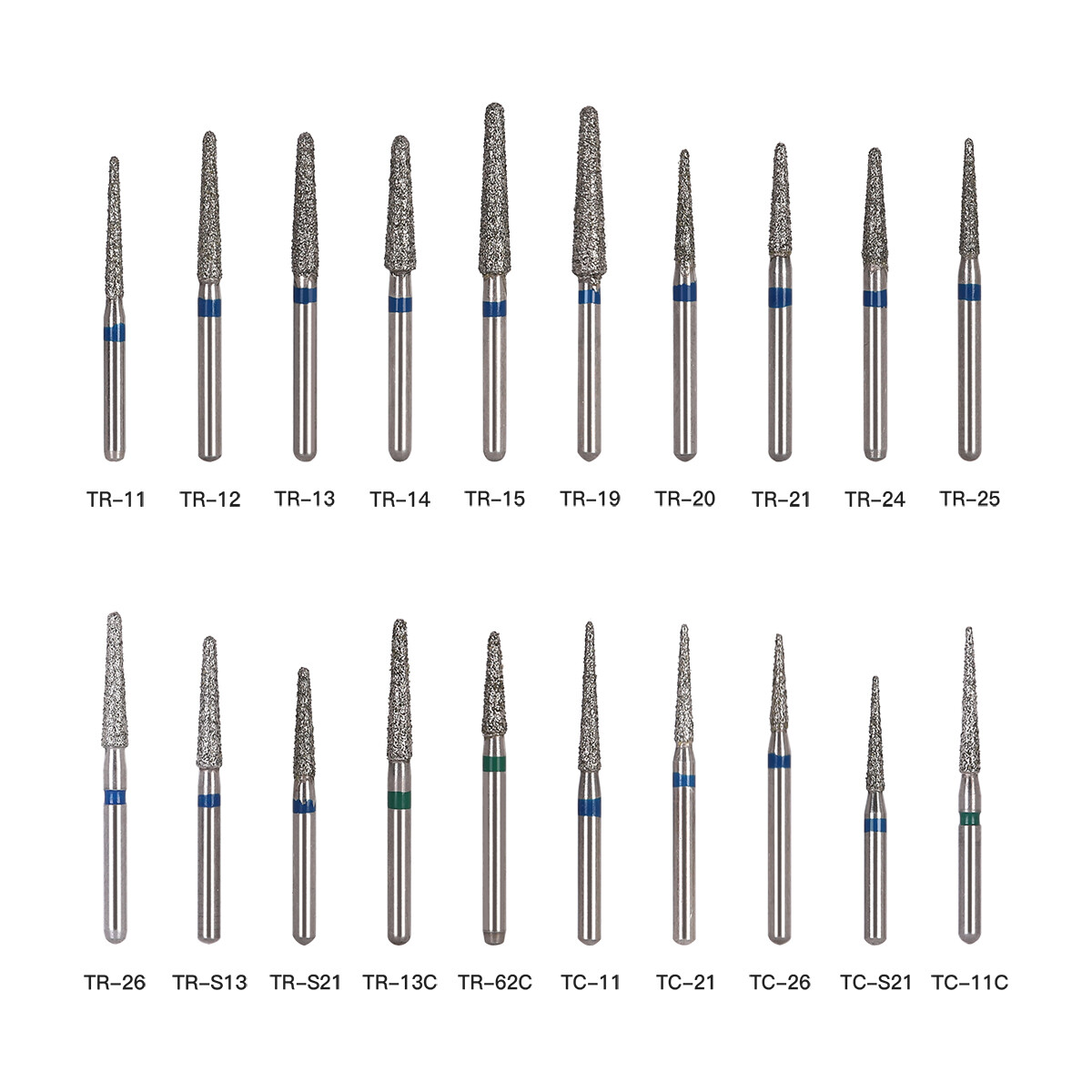 Dental Diamond Burs Drill FG 1.6mm Round Taper For High Speed Handpiece 5pc/Pack
