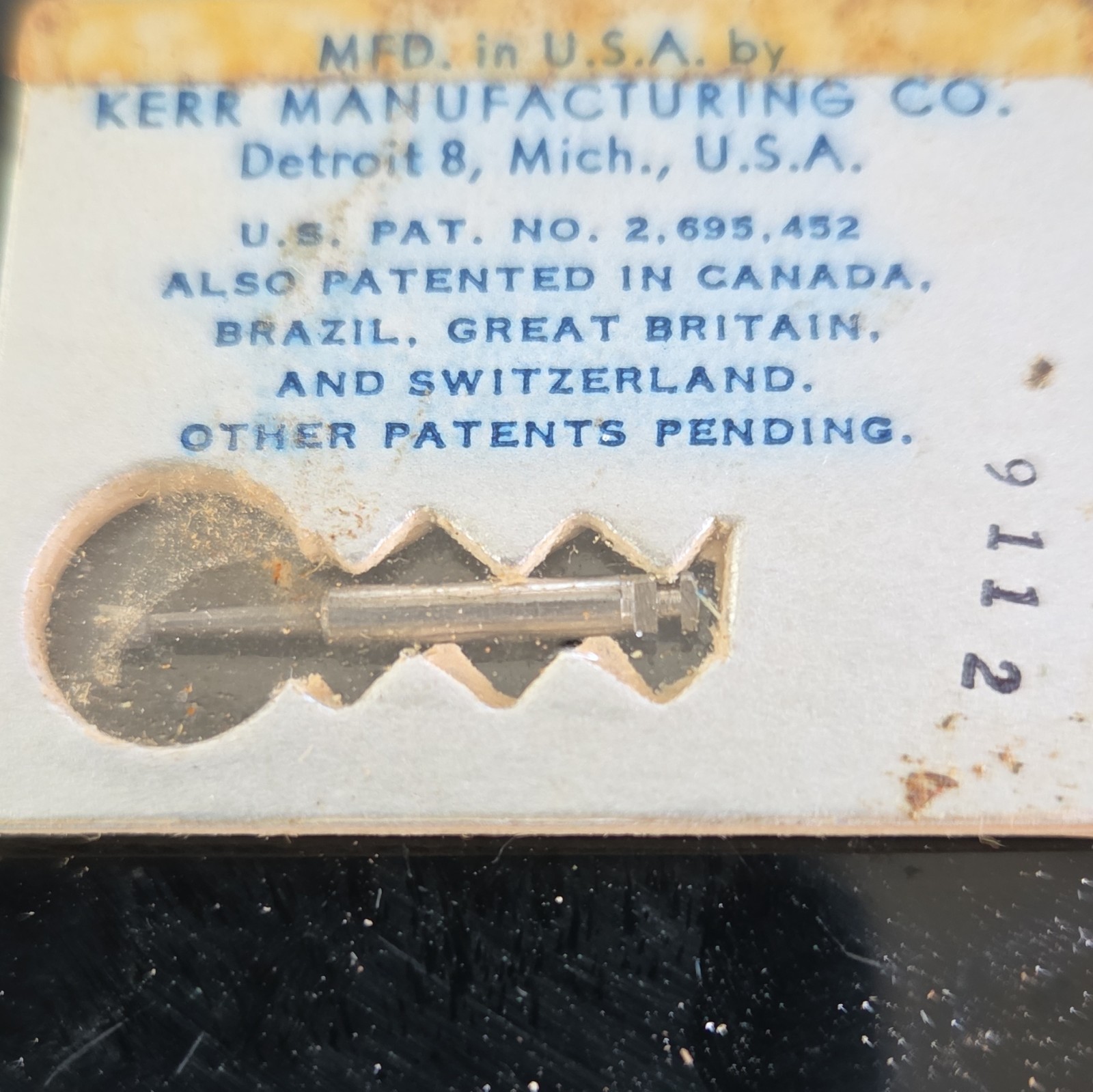 KERR Carbex Bur Dental Bur Tungsten Carbide HP Long Straight Shank 9112