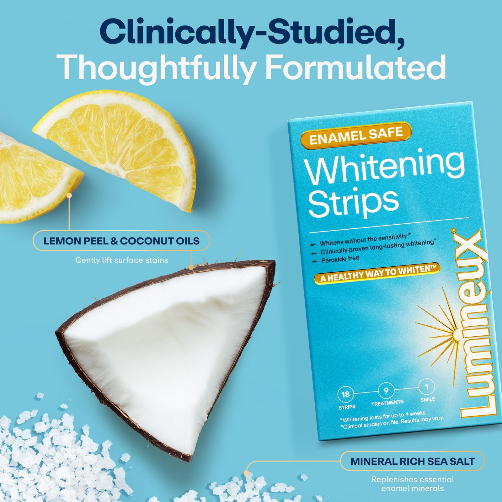 4.94 Fl Oz (Pack of 4), Lumineux Teeth Whitening Kit Peroxide Free Enamel…