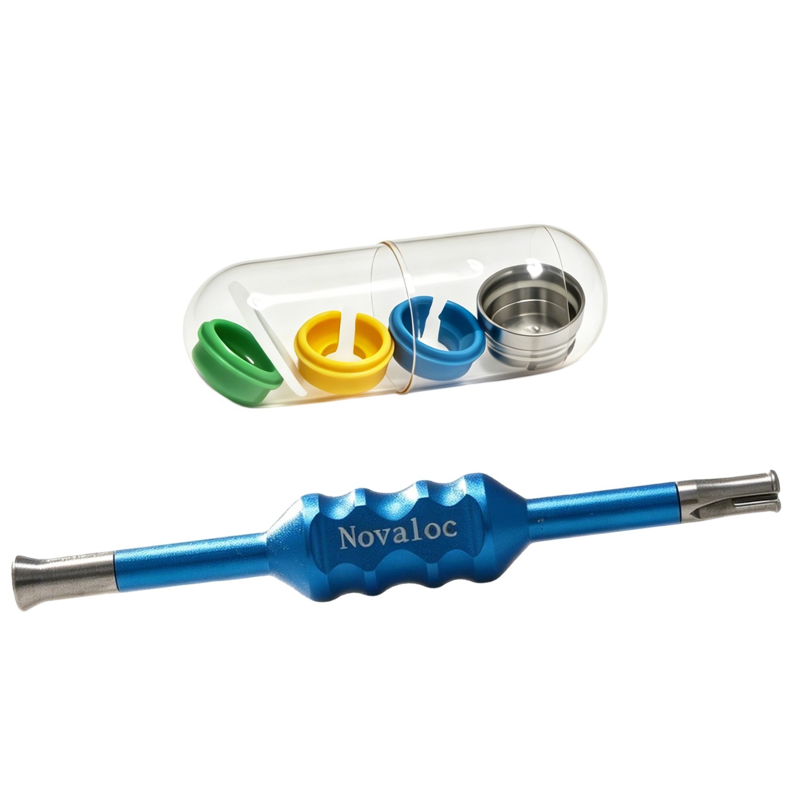 Novaloc Retention Insert Caps Dental PEEK Cap Matrix Titanium Housing Caps Mount