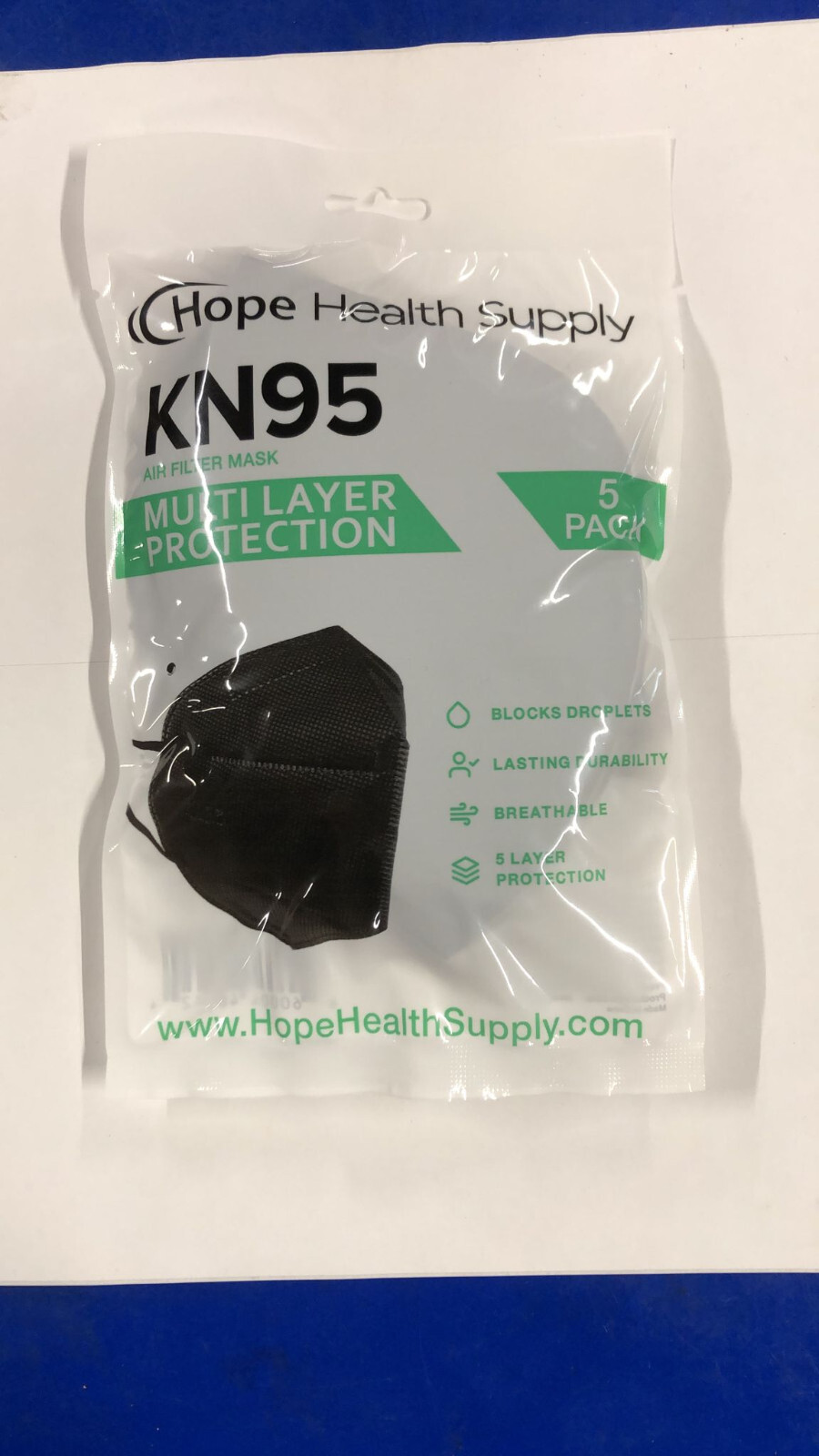 60 masks set KN95 Face Mask Respirator 5-Ply Protective-BLACK color