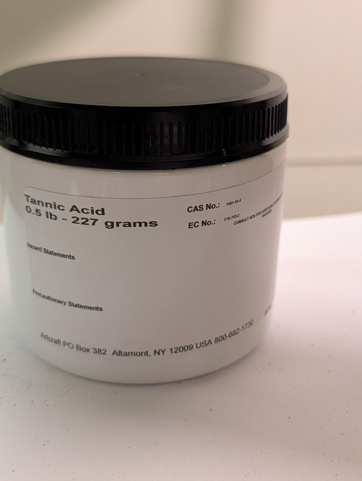 Tannic Acid – 1/2 Pound – 227 Grams