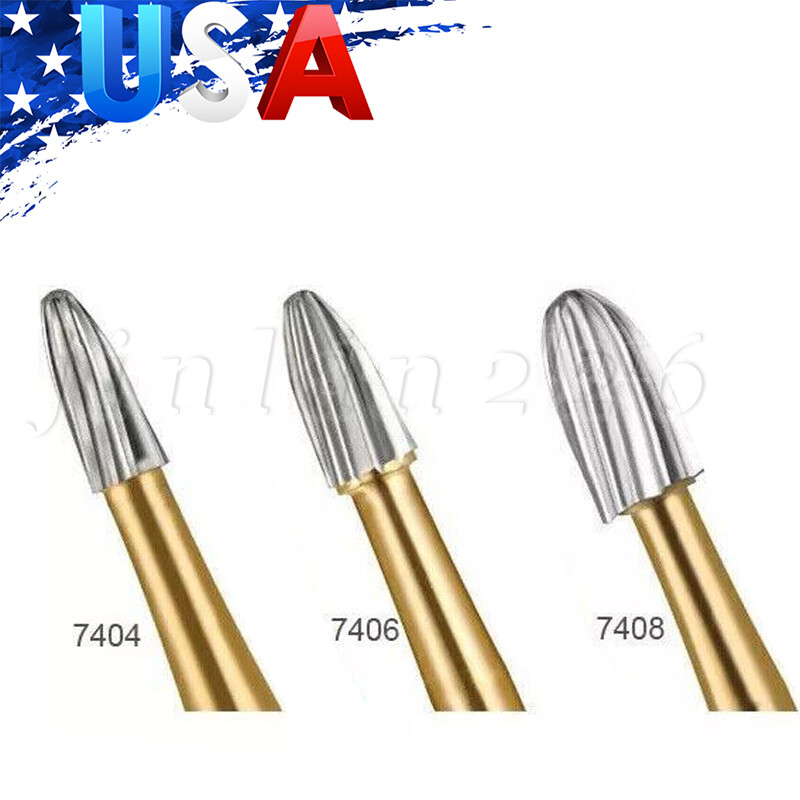 Dental Tungsten Carbide Burs Trimming Finishing Egg Football FG 7404 7406 7408
