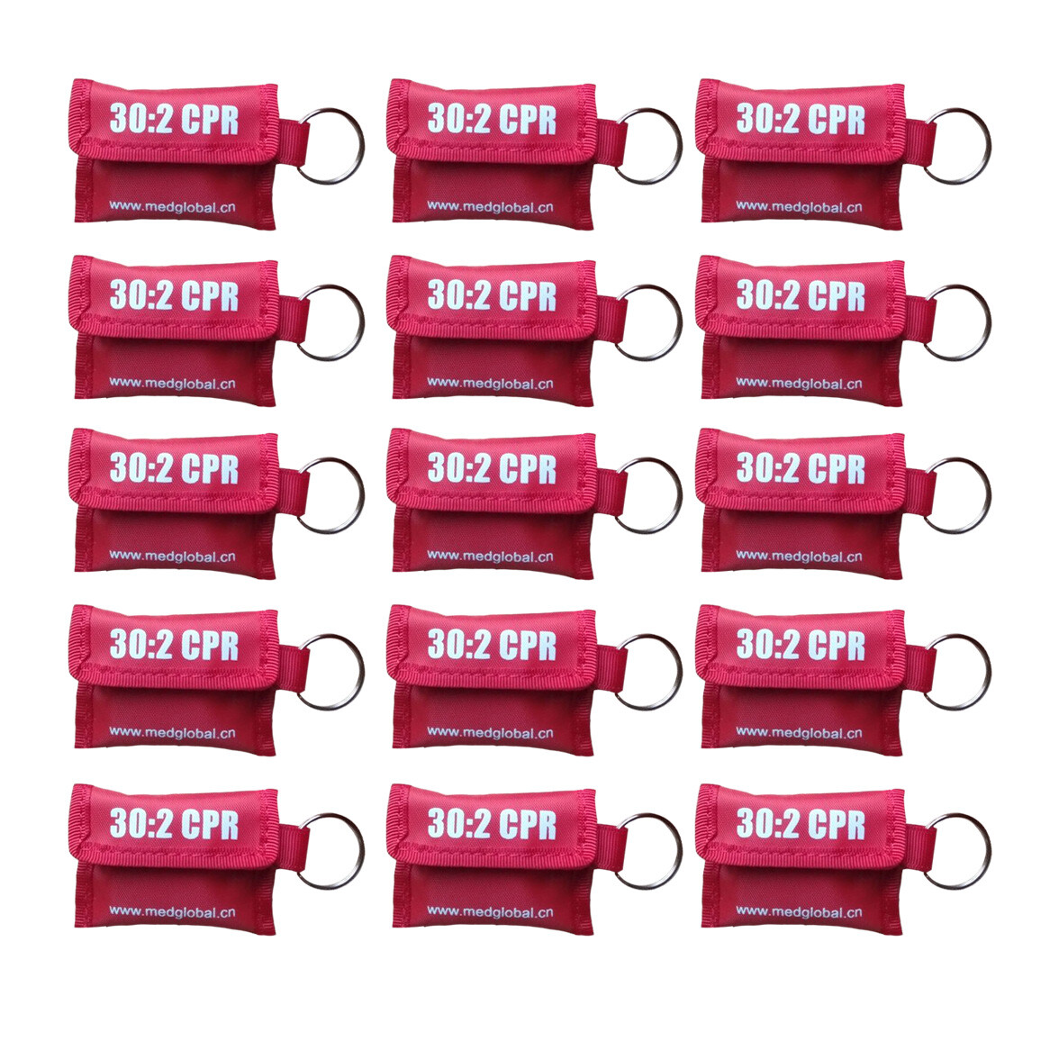 10 pcs New 30:2 CPR Mask Face Shield With Keychain-One-way Valve For First Aid