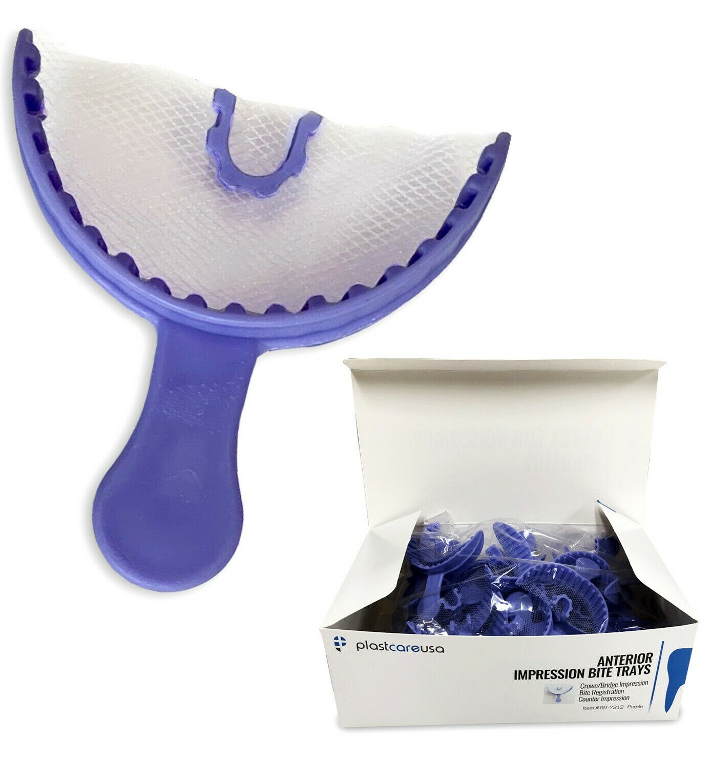 280 (8 Bags) Dental Bite Registration Impression Trays Mold Alginate (Anterior)