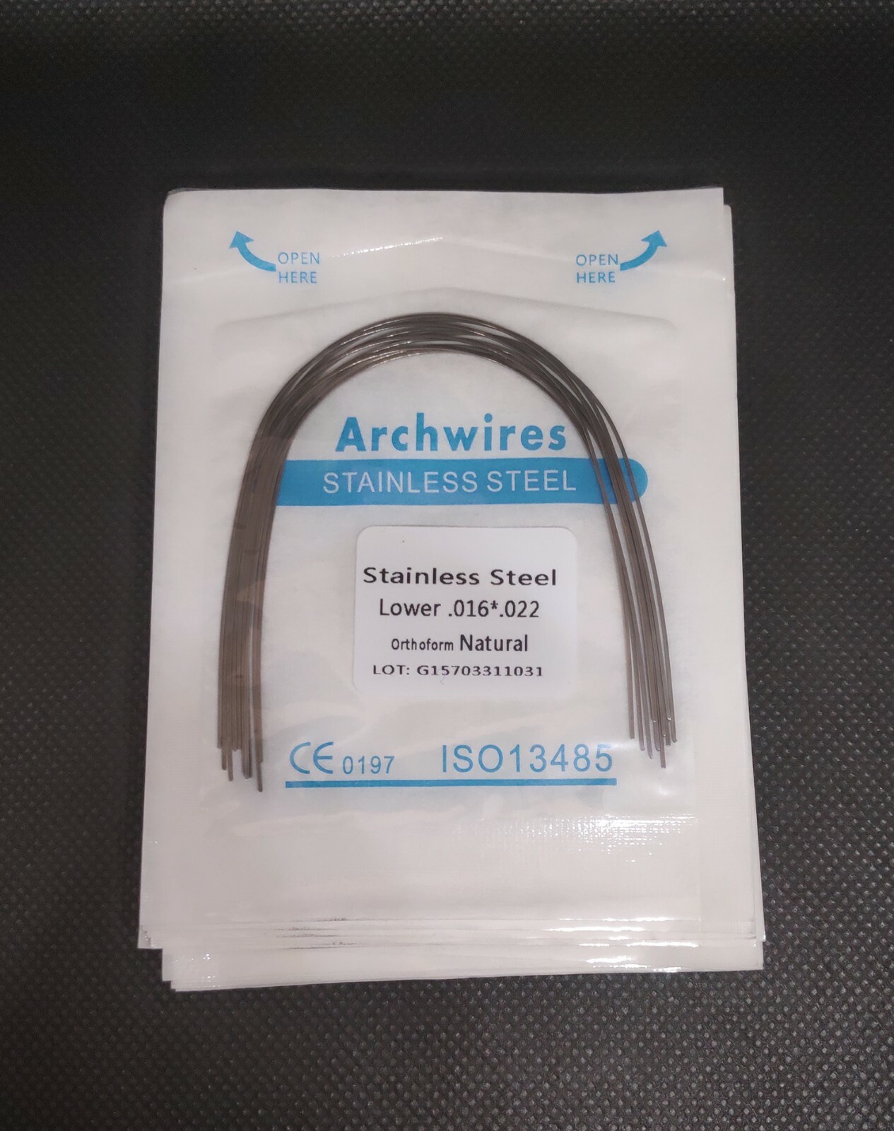 10 Packs Dental Orthodontic Stainless Steel Arch Wires Rectangular Ovoid/Natural