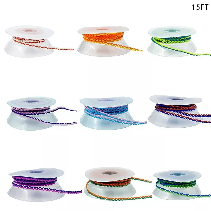 Dental Orthodontic Colored Elastic Power Chain 15ft Long/Short/Continuous