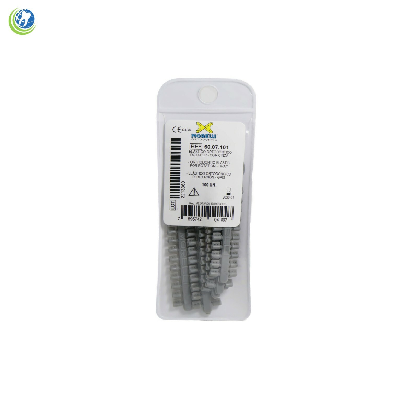 ROTATION WEDGES ELASTIC GRAY pack 100 pcs MORELLI ORTHODONTIC DENTAL 6007101
