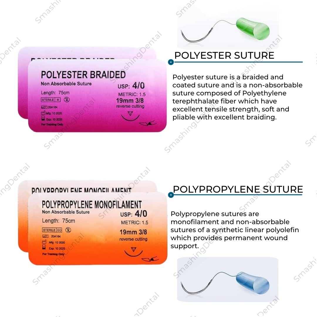 Dental Non-absorbable Reverse Train Polypropylene/Polyester