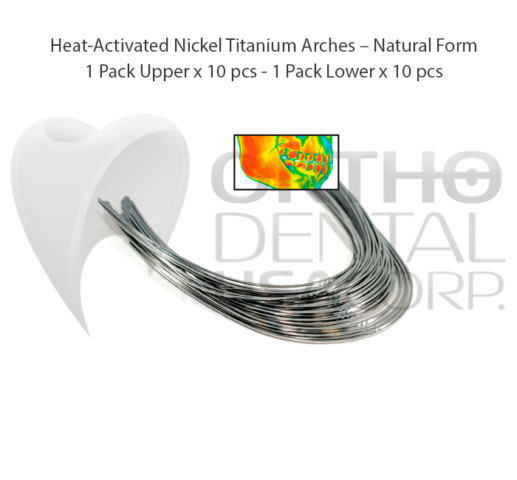 (20) NiTi Heat Activated THERMAL Arch wires OVOID Rectangular 10 pcs per pack US