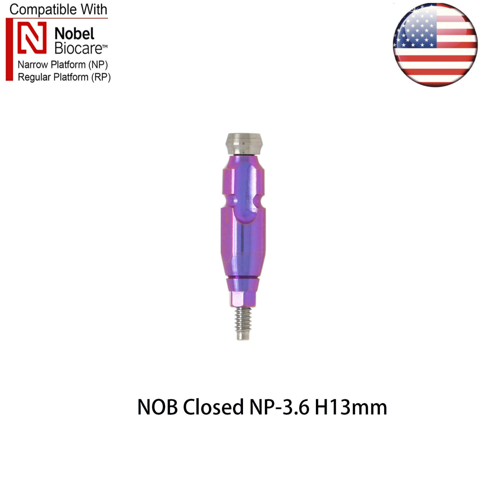 US Dental Nobel Active NP/RP Impression Transfer Coping Open Close Tray Analog