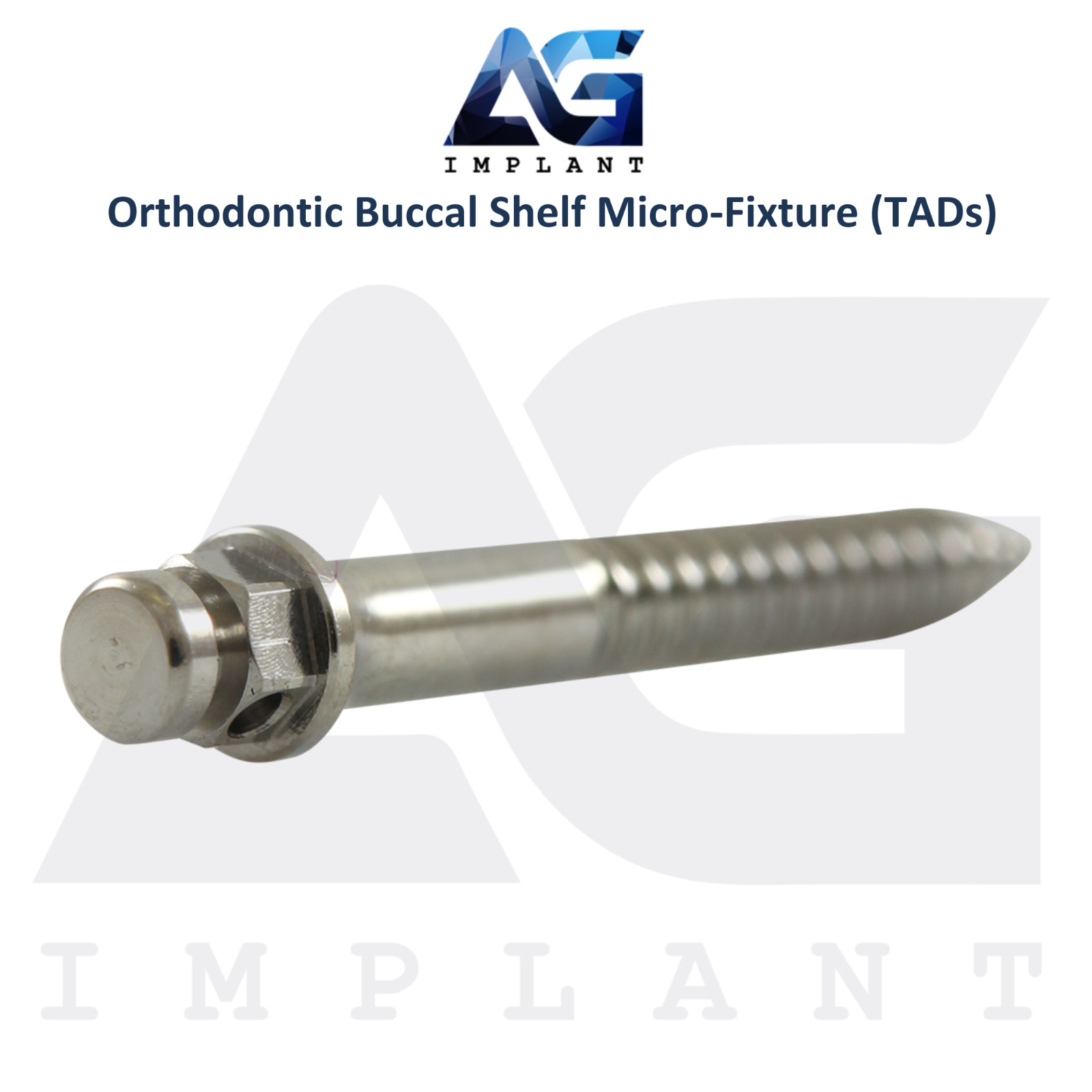 Dental Buccal Shelf Orthodontic Micro Fixture Screws Titanium Ortho TADs Ø2mm