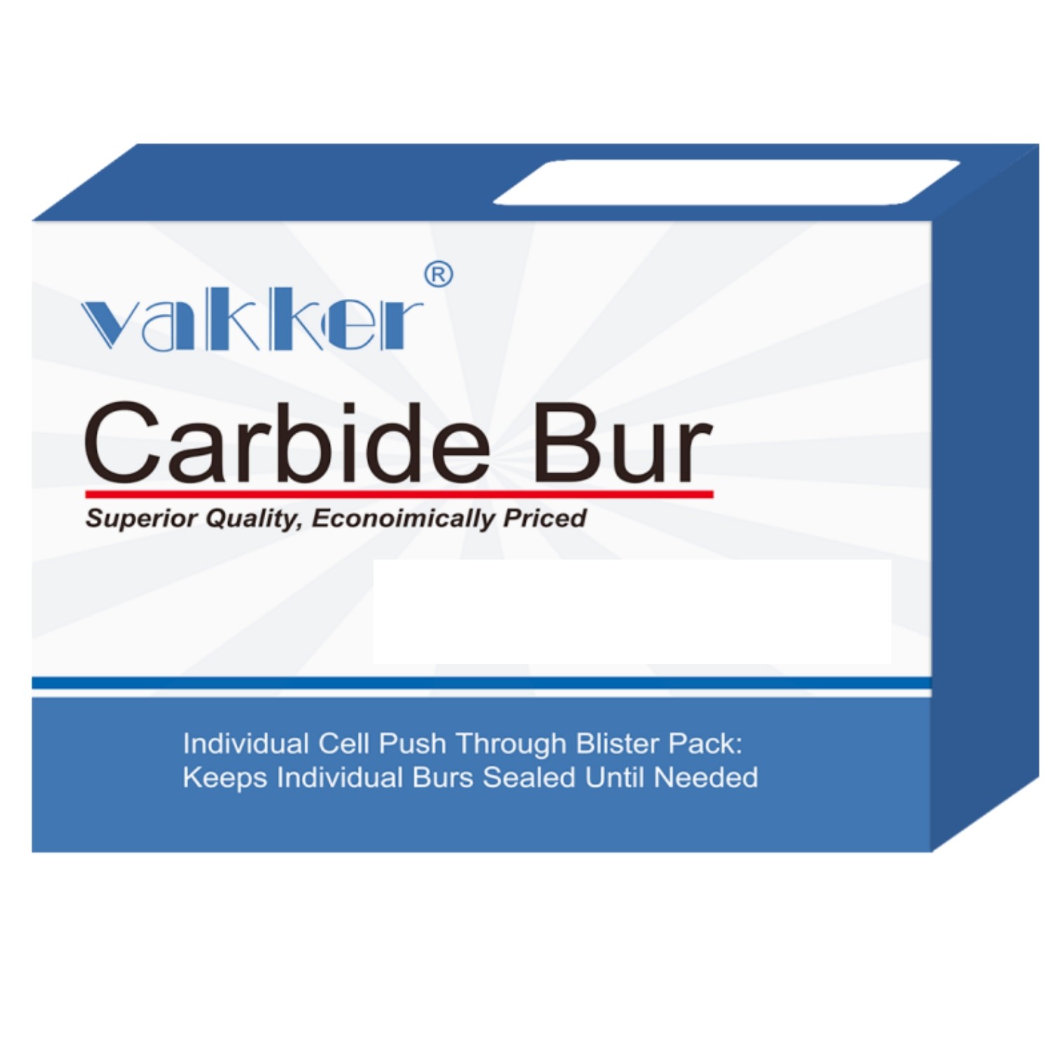 Vakker Dental HP 1 2 4 6 8 37 Carbide Burs For Straight Handpiece 2.35mm 5pc/pk