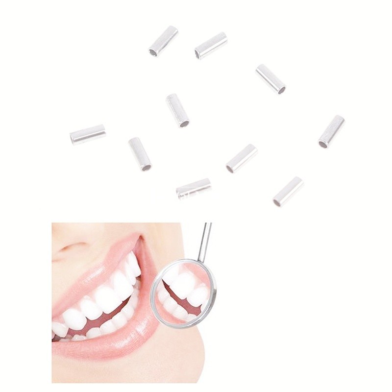 USA 100pcs Dental Orthodontic Crimpable Hook Stop Mini Stops Tube S/L 0.5/0.8mm