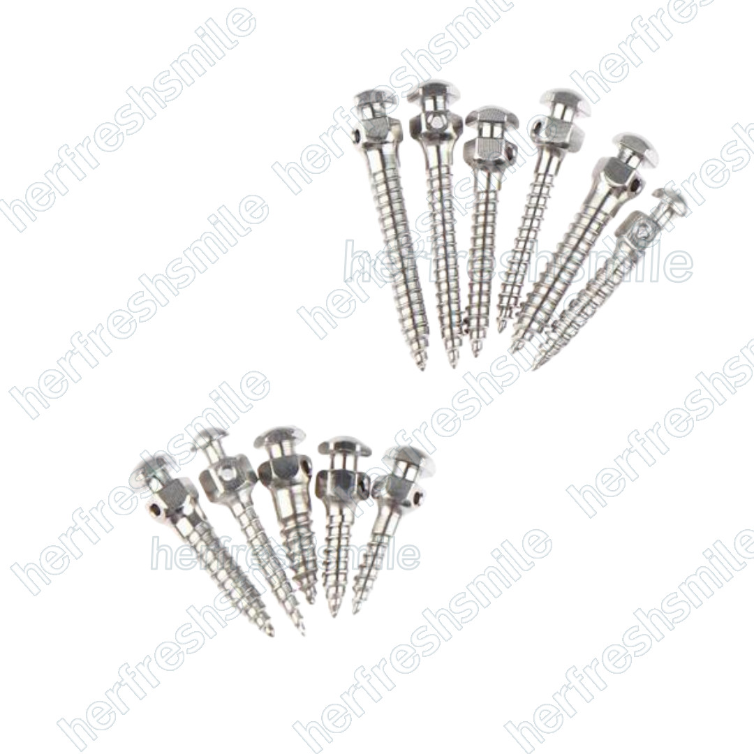 10Pcs Dental Mini Implant Micro Screws Titanium TC4 Screw TAS Anchorage 14 Sizes