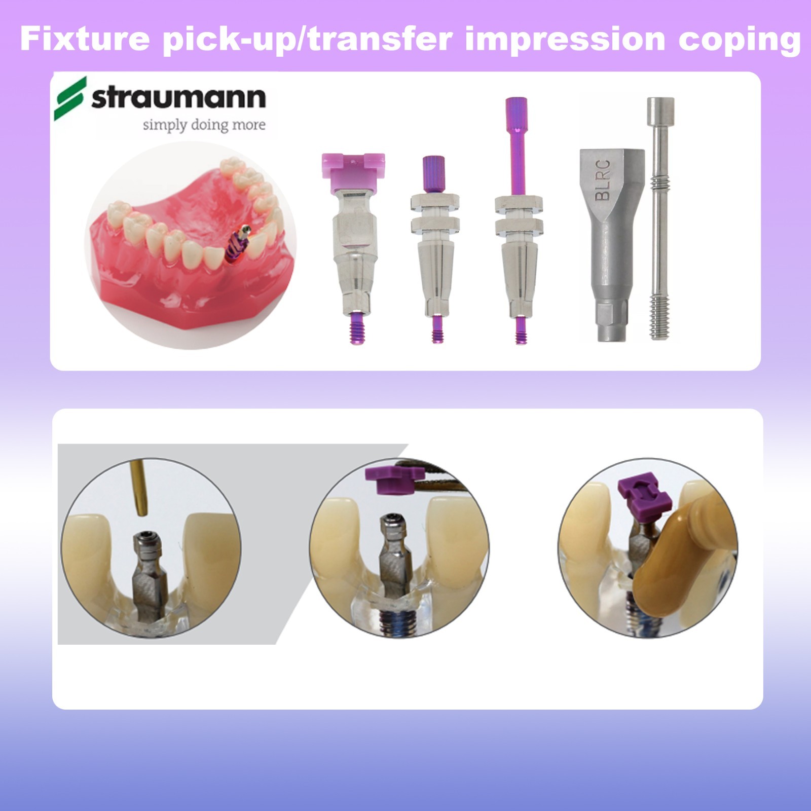 US Impression Coping & Scanbody for Straumann RC BL/BLT Open/Closed Tray /Analog