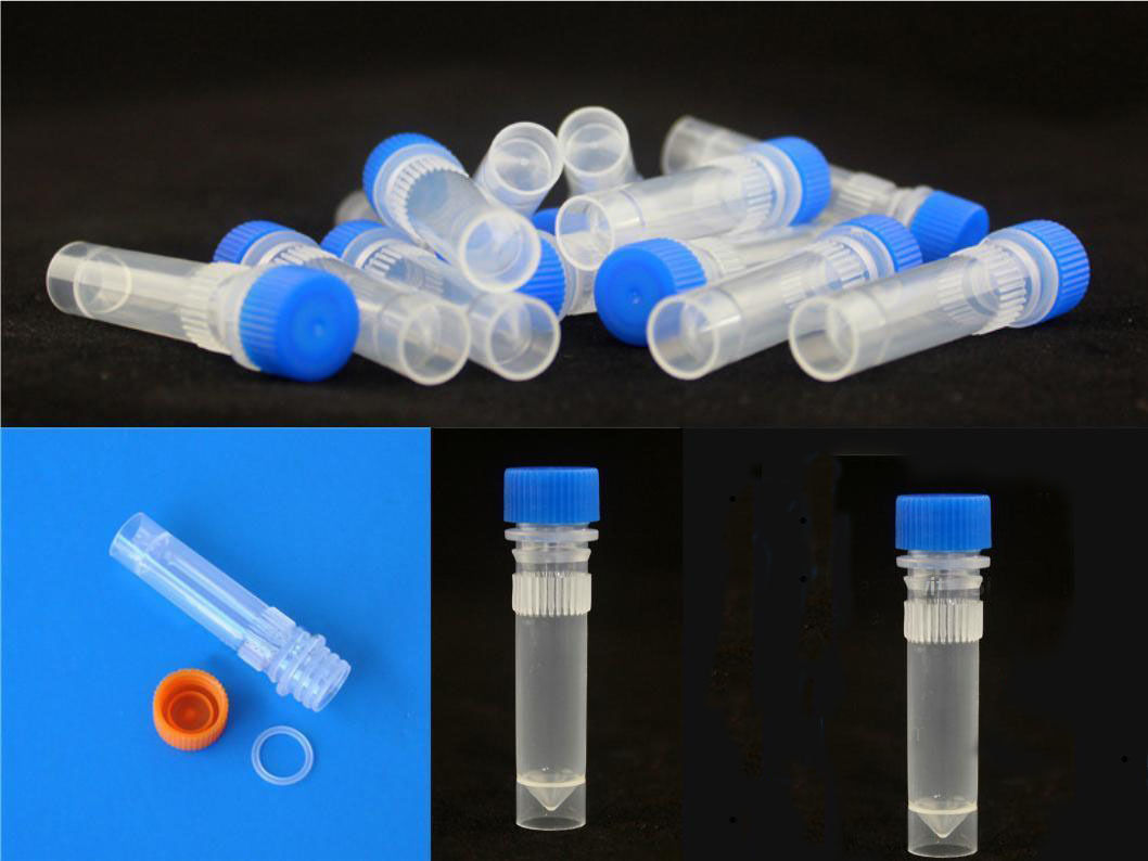 Plastic Vials Microcentrifuge Tubes Orange Lab Screw Cap Tube Lot Sample new 1ml