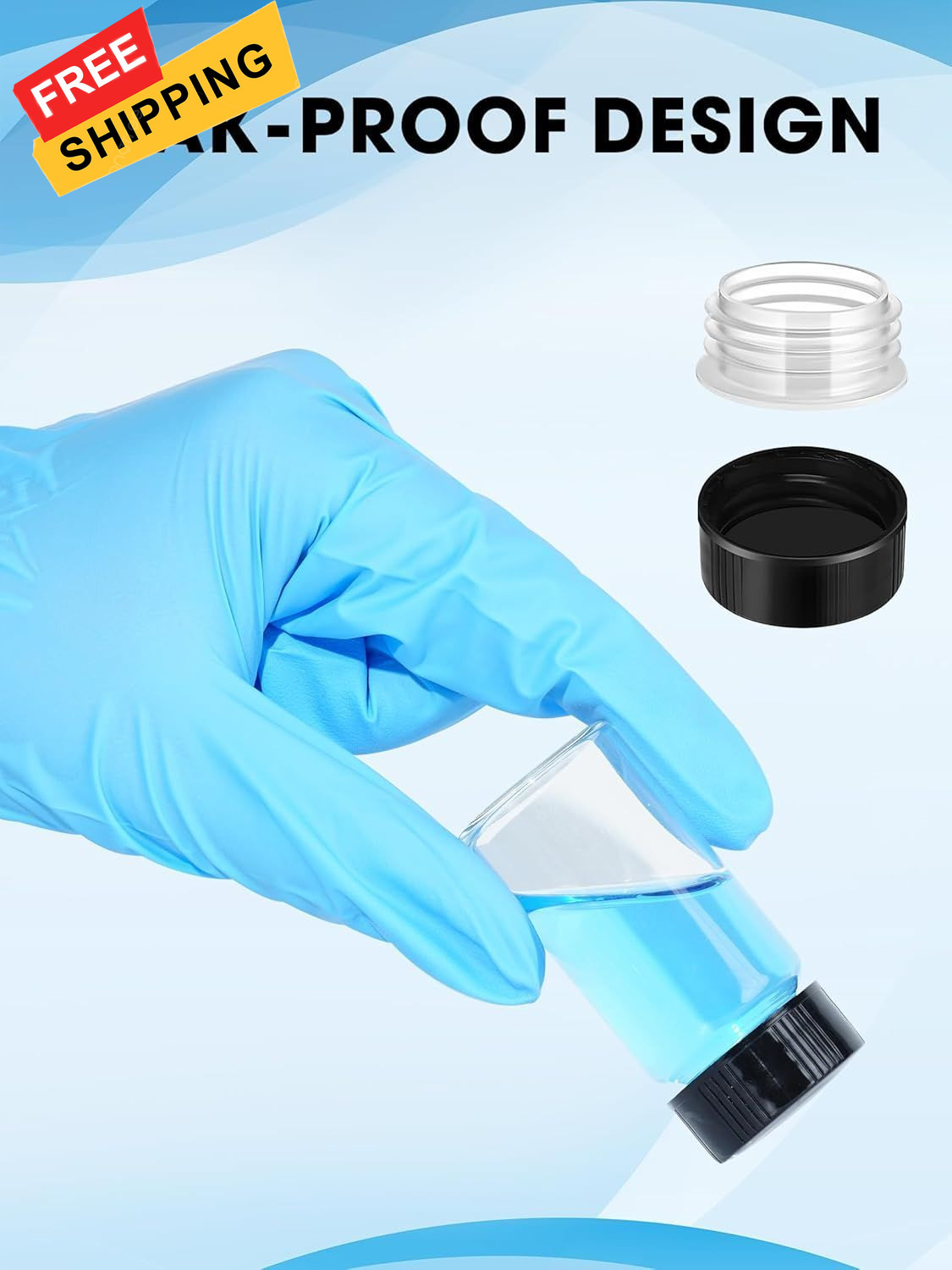 20ml Clear Small Glass Vials with Screw Caps, for 20ml-10pcs