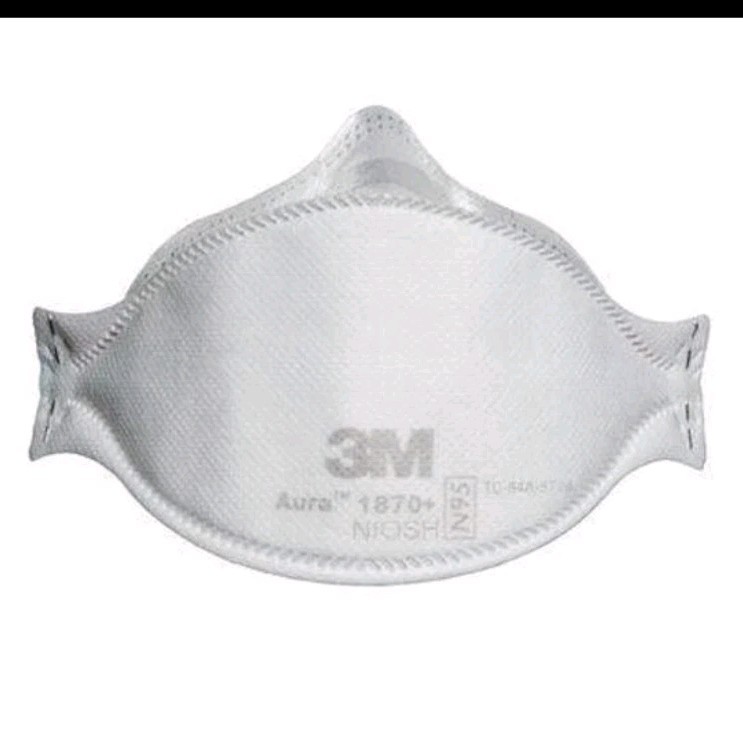 *10-Pack* 3M Aura NIOSH N95 Particulate Respirator Face Mask White 1870+