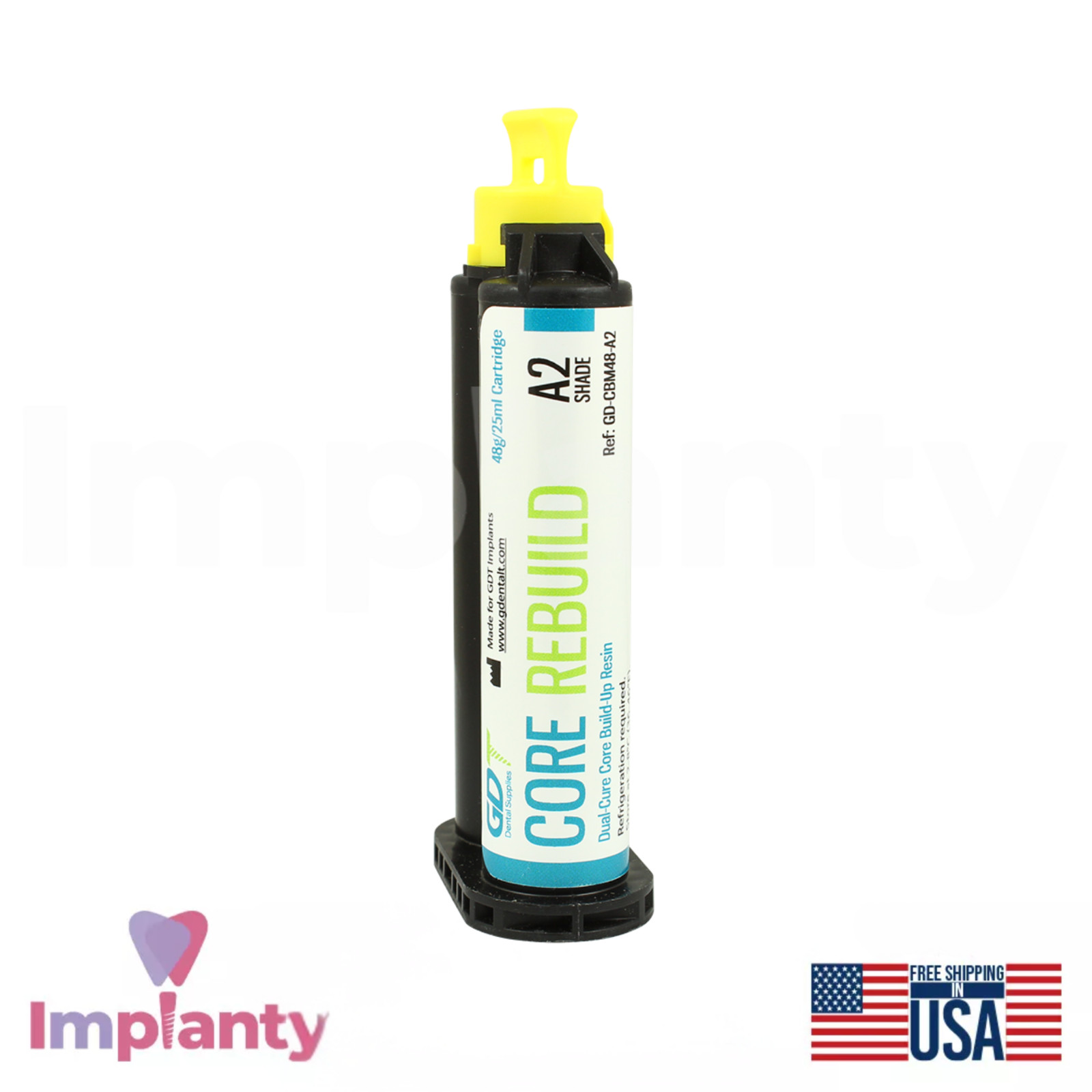 Core Rebuild Res!n A2 Cartridge 48g Strong Dual Cure Dental Restoration