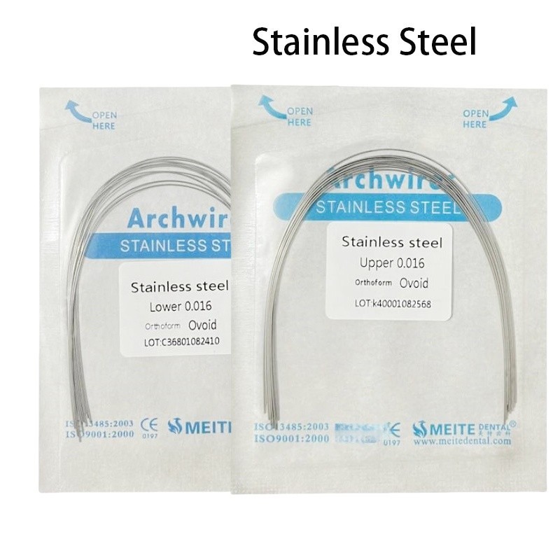 100Pc Dental Ortho S.S Arch Wire Round Rectangular Stainless Steel Wires Ovoid