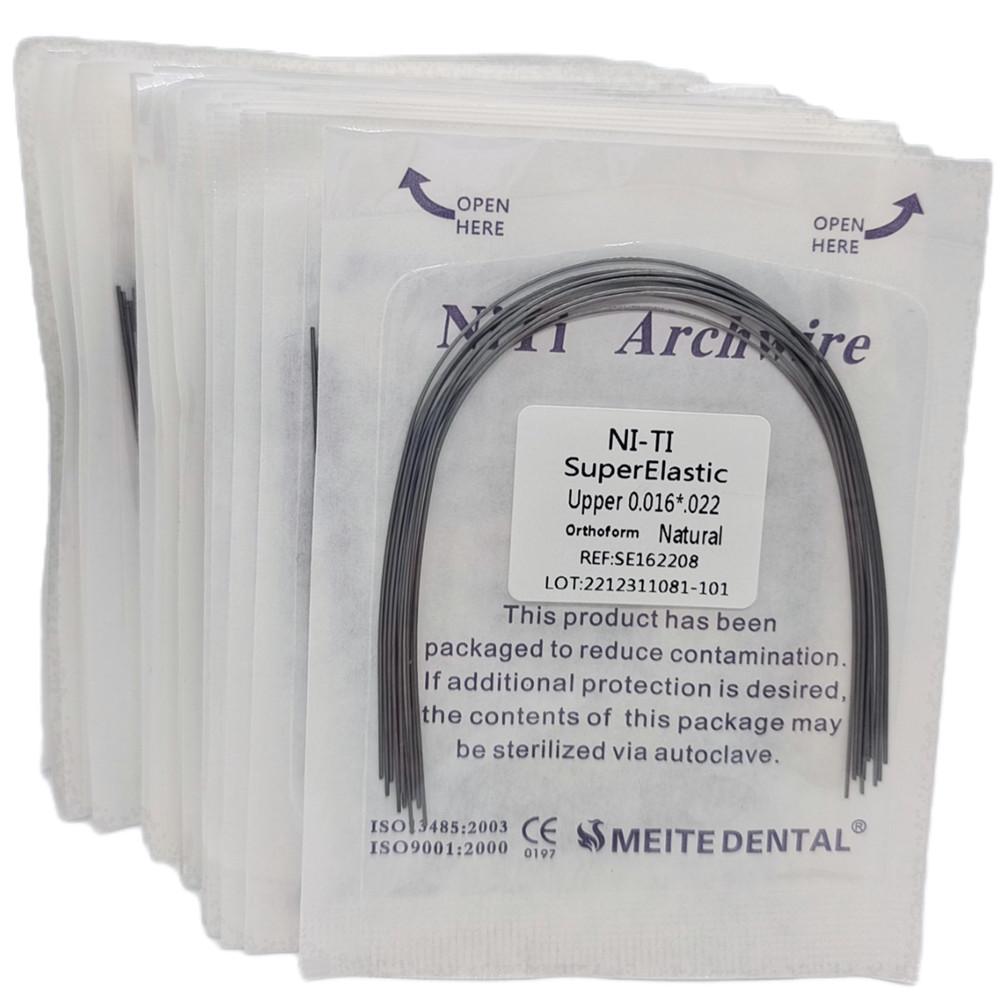 10 Packs Dental Super Elastic NITI Arch Wires Orthodontic Rectangular Natural
