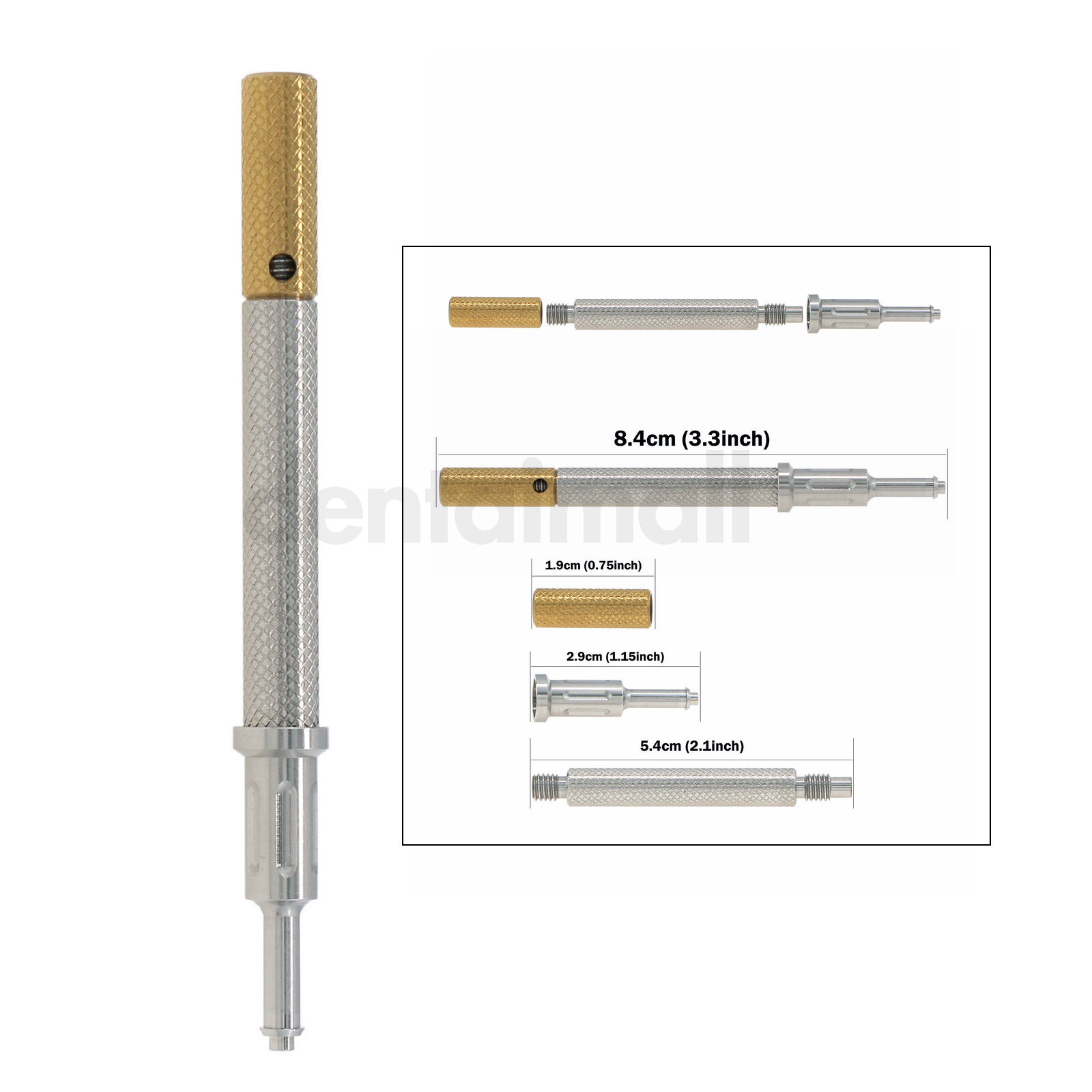 Universal Dental Locator Core Tool 3 in 1 Metal Carry Place Remove Insert