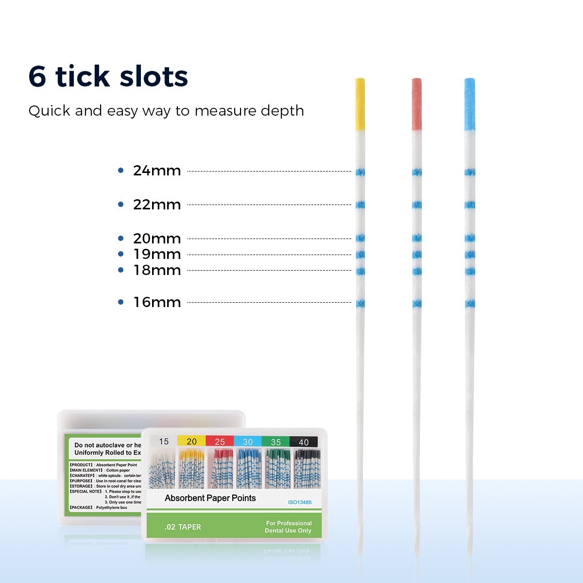 AZDENT Dental Gutta Percha Points Absorbent Paper Points Taper Endodontic Root