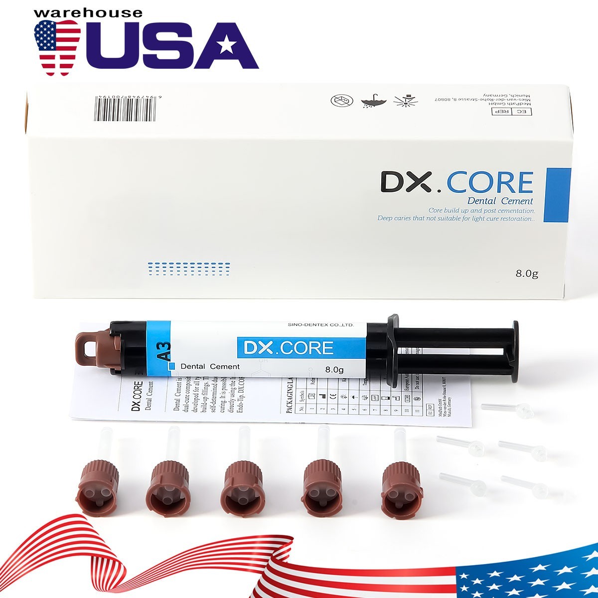 DX.CORE Dental Dentex Dual light and self Cured Composite Resin A3 /A2